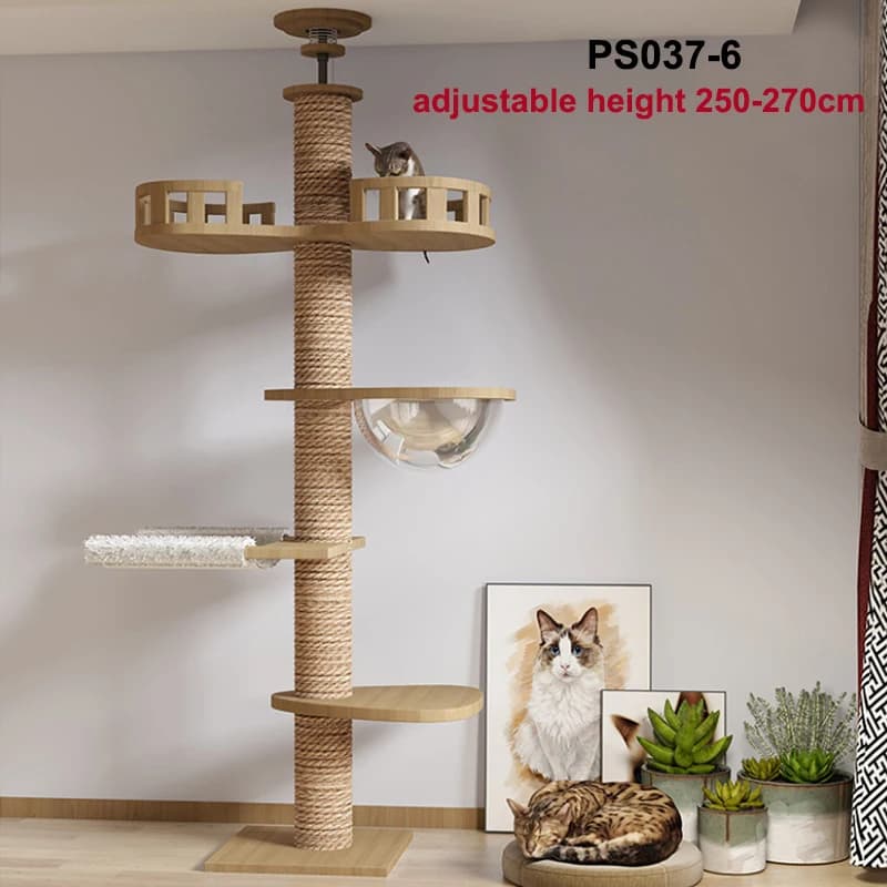 Arbre à chat bois - Château des chats