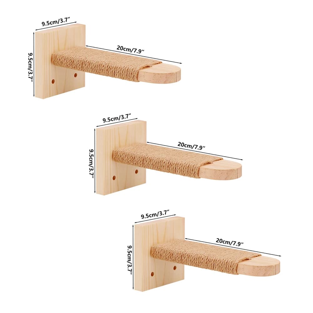 Arbre à chat bois - Étoiles de bois