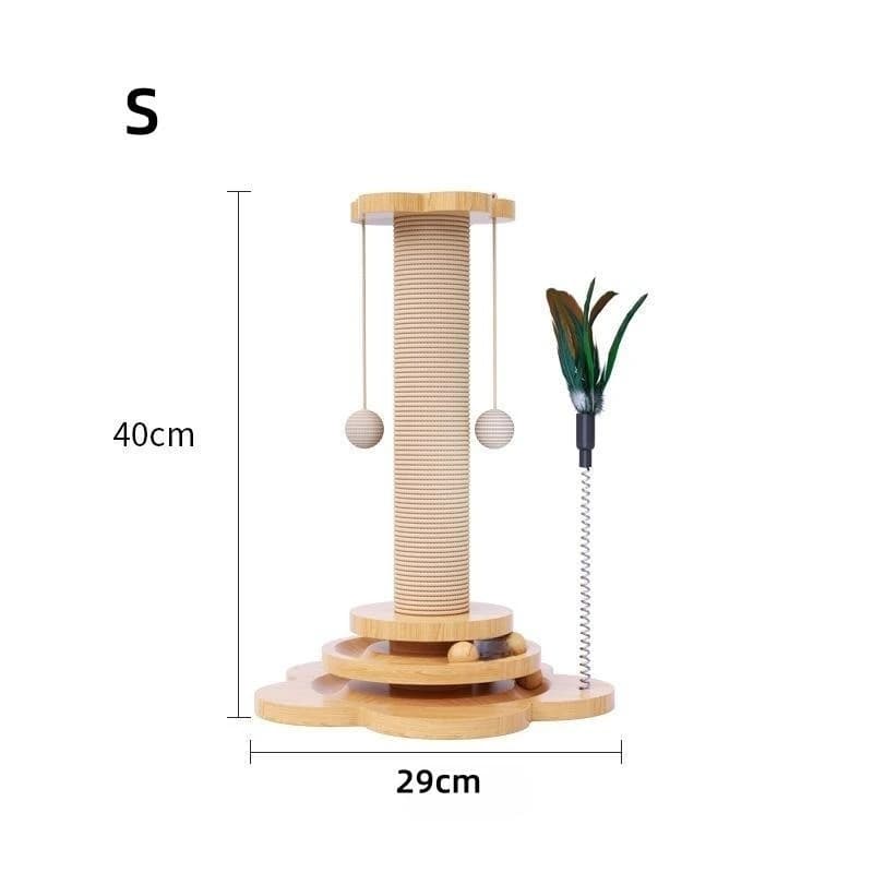 Arbre à chat bois - Jouet félin magique