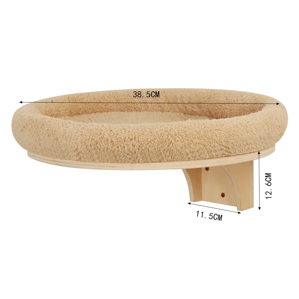 Arbre à chat bois - Nid douillet beige