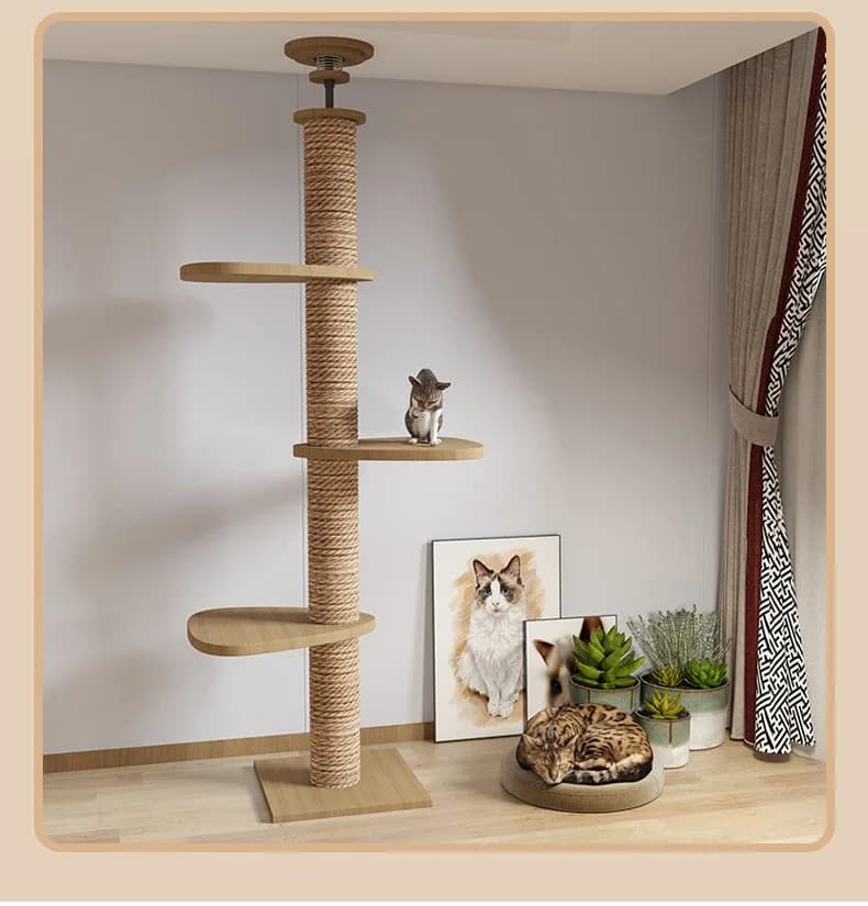 Arbre à chat bois - Château félin