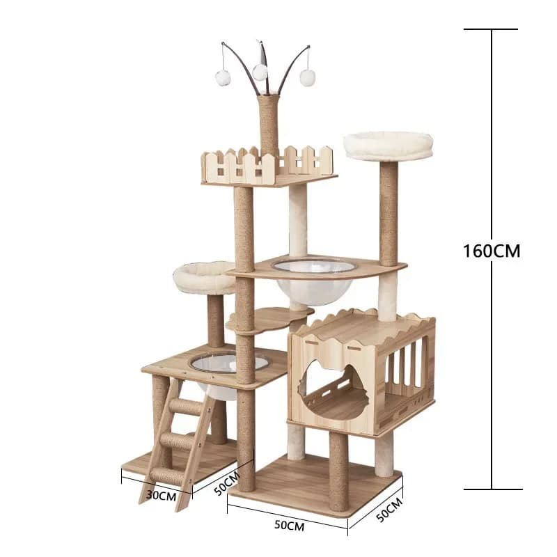 Arbre à chat bois - Rêve félin élevé