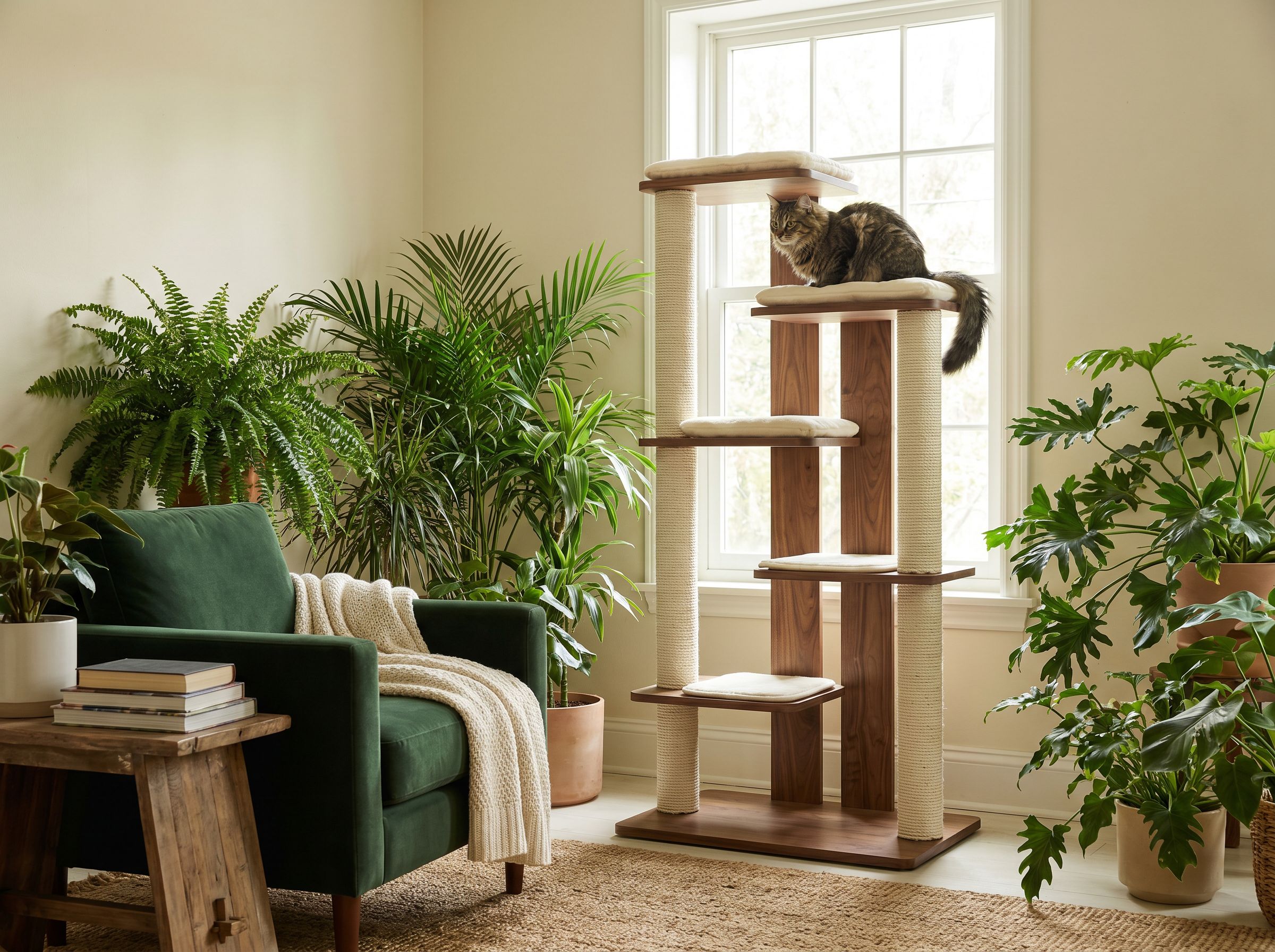 Comment creer un design moderne pour un arbre a chat en bois